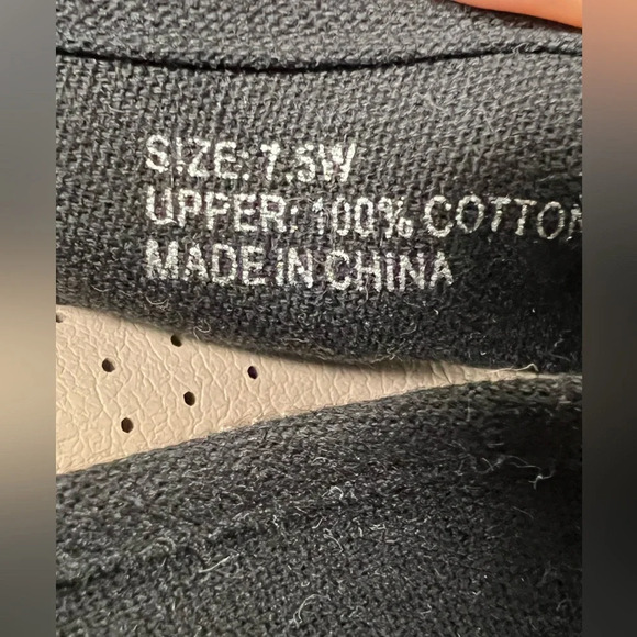 Coldwater Creek Espadrilles Black and Tan Slip On Casual Comfy Shoes sz 7.5 boho - Picture 7 of 8